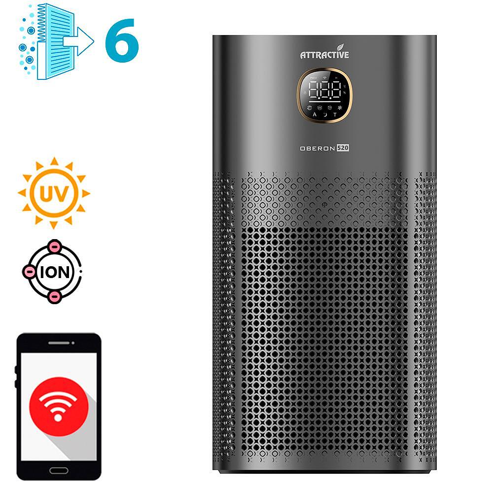 пречиствател за въздух OBERON 520 WiFi, за дома и офиса, тъмно сив цвят, купи онлайн  

4