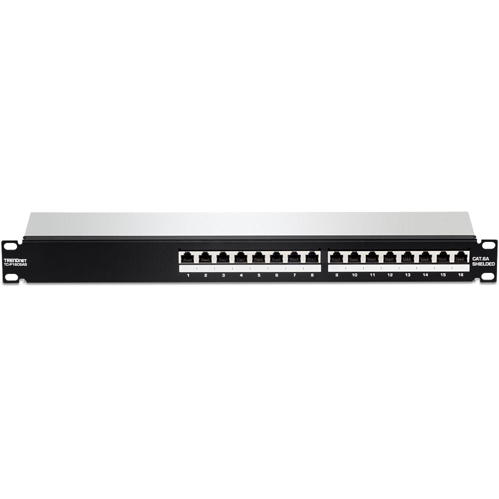 16-портов UTP категория 6 панел за свързване Trendnet TC-P16C6AS от Trendnet — продуктова снимка