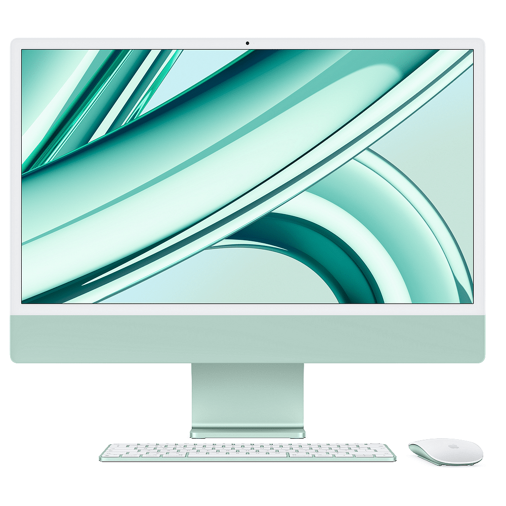 Apple iMac 24" в зелен цвят, с M3 и 256GB SSD, за дома и офиса

11.