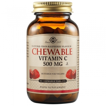 СОЛГАР Витамин C дъвчащи табл. 500 мг. с боровинка и малина х 90