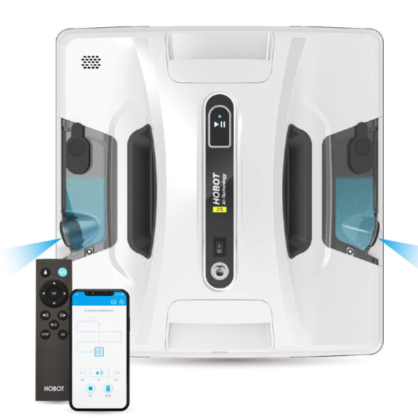 Hobot 2S робот за прозорци с 2 вградени контейнера — снимка