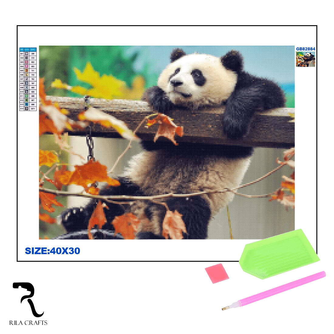 диамантена мозайка, панда, гоблен, 30х40 см, арт, онлайн

15.