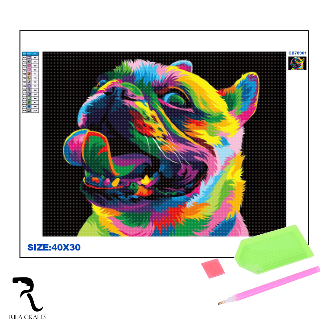 диамантена мозайка, куче мопс, гоблен, 30х40 см, арт, онлайн

12.