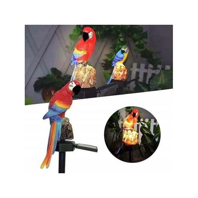 LED Соларна лампа във формата на Папагал Rila Crafts, IP44, Сензор за здрач, до 8 часа — снимка