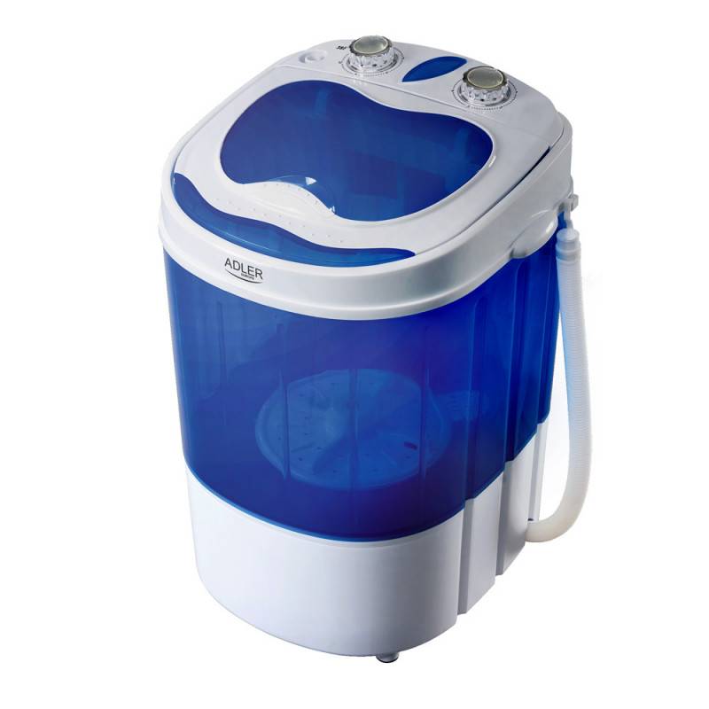 Полуавтоматична пералня с центрофуга Adler AD 8051, 400W, Мощност на центрофугата: 580W, Таймер, Син/бял — снимка