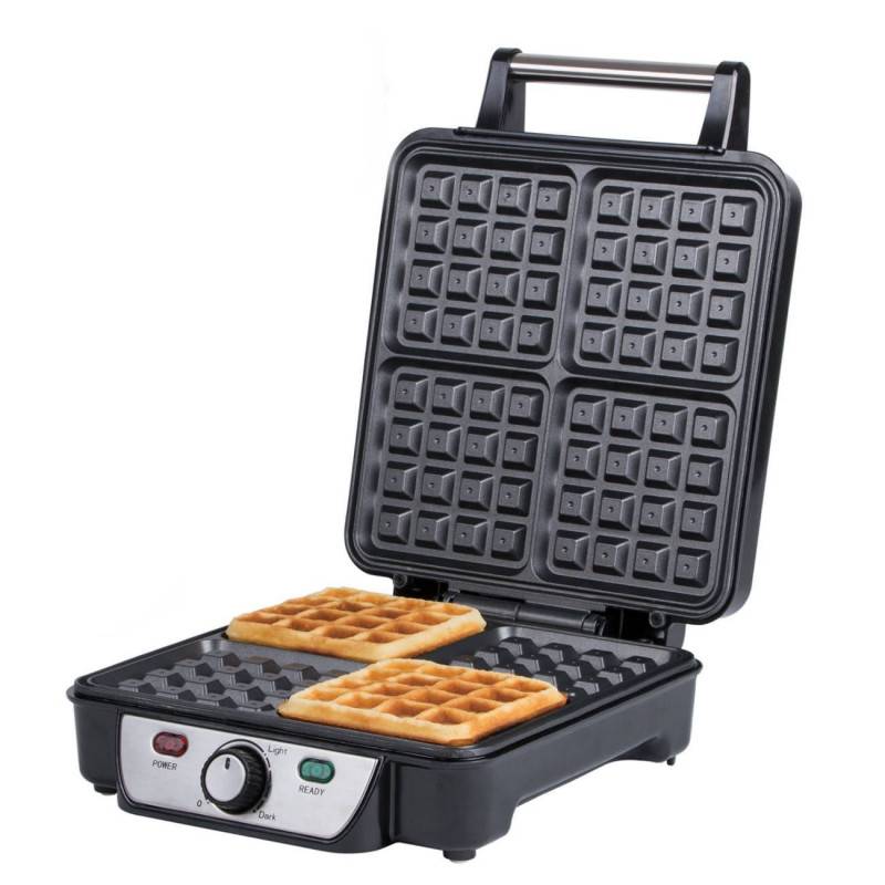 Гофретник First Austria FA-5305-3, 1100W, Двоен, За 4 гофрети, Черен/инокс — снимка