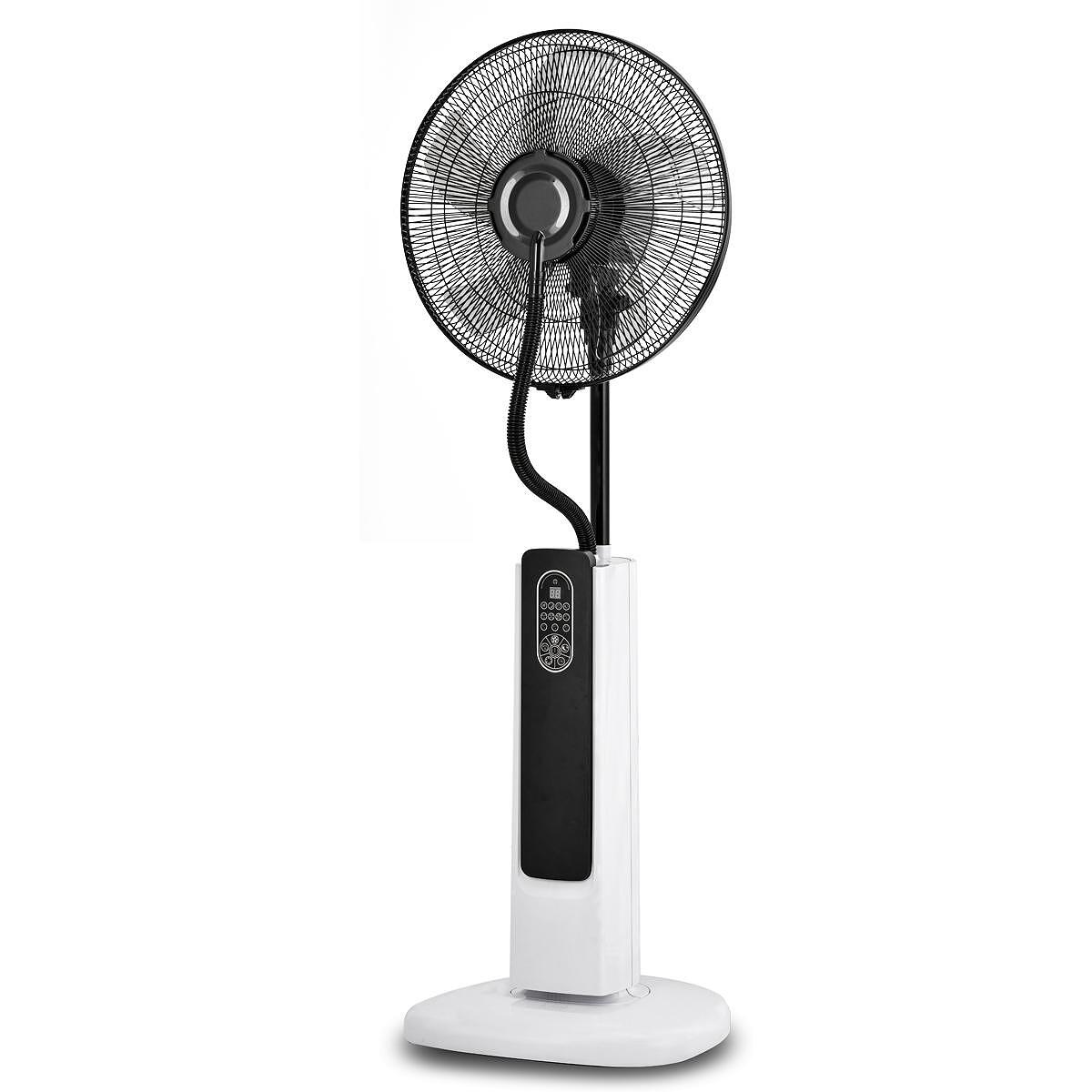 Вентилатор с водна мъгла Elite EFM-1341WR, 60 W, 2 l, 3 скорости, 3 режима, Осцилация, Таймер, Дистанционно, Бял/черен — снимка