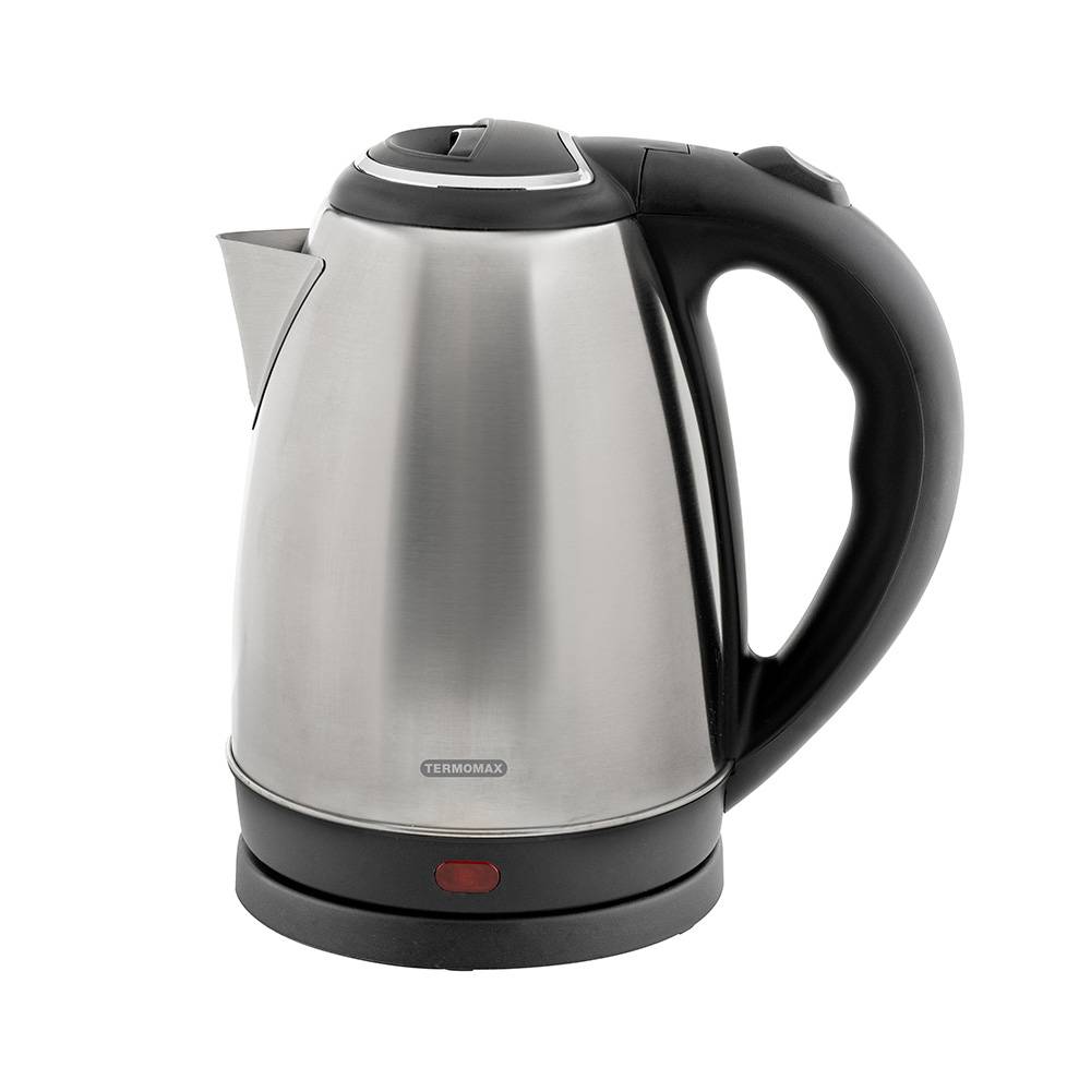 Електрическа кана Termomax TK3079, 1500W, 2.0L, Покрити нагреватели, Автоматично изключване, Инокс — снимка