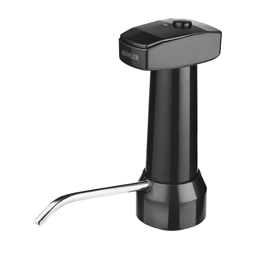 Помпа за вода Muhler WP-099, Електрическа, Акумулаторна батерия, Подходяща за туби 3-19 литра, Черен — снимка