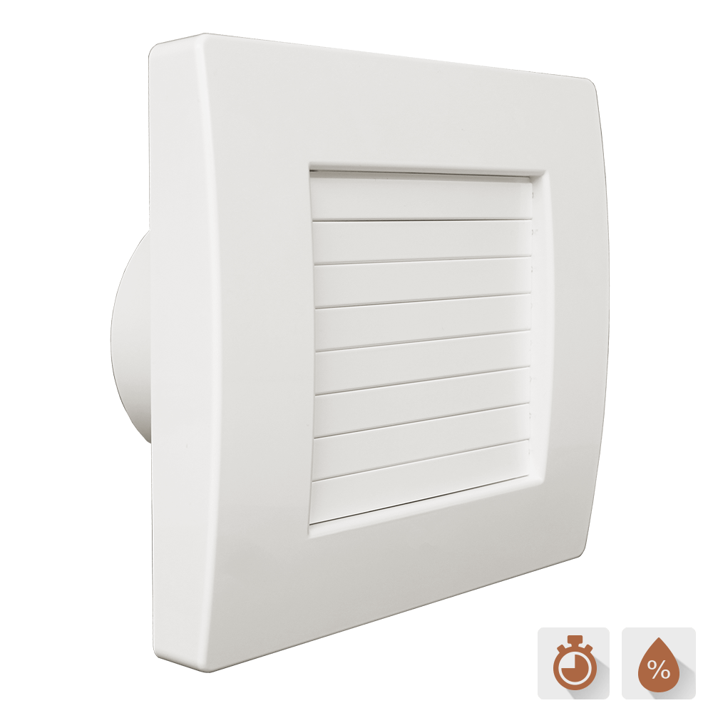 QA/ Ø150HT - Битов вентилатор с автоматични жалузи, таймер и датчик за влага — снимка на продукта от AirTrade
