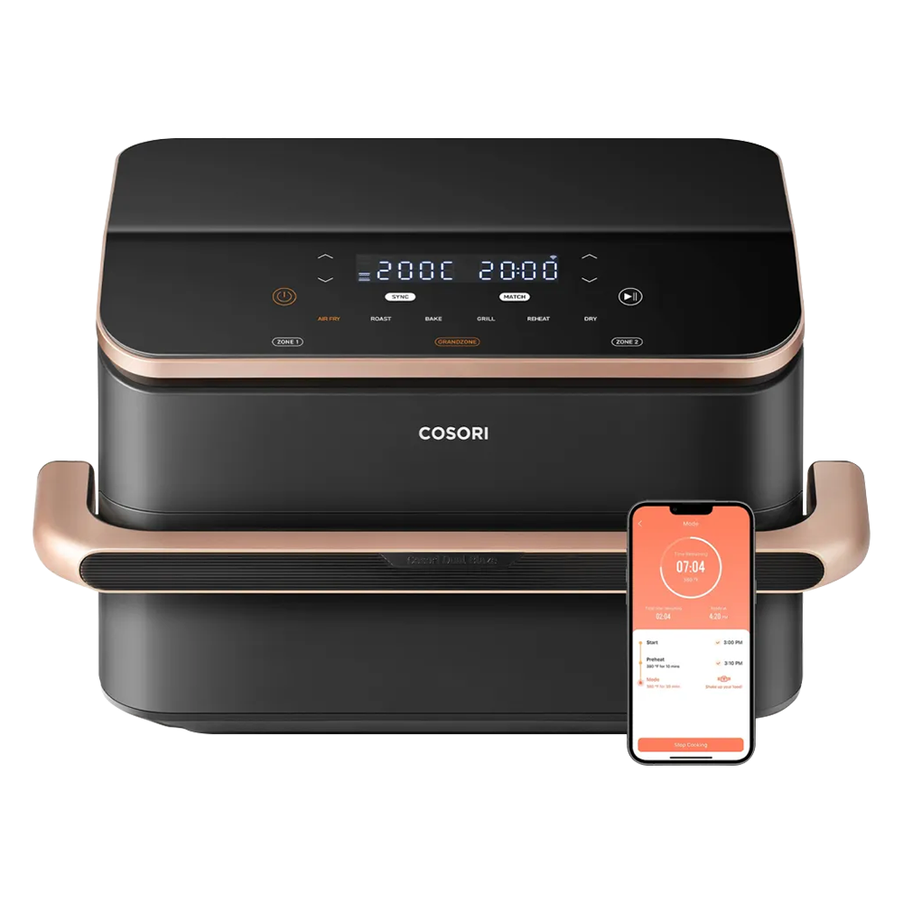 Фритюрник с горещ въздух Cosori Dual Blaze TwinFry Еър фрайър CAF-TF101S, 10L — снимка на продукта от AirTrade