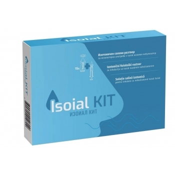 Комплект ИЗОИАЛ с физиологичен разтвор и небулизатор за нос, 15 броя по 5 мл