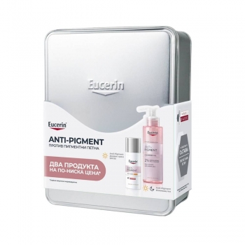 Комплект ЕУЦЕРИН Анти-пигмент с SPF 30, измиващ гел и метална кутия, грижа за кожата

4.
