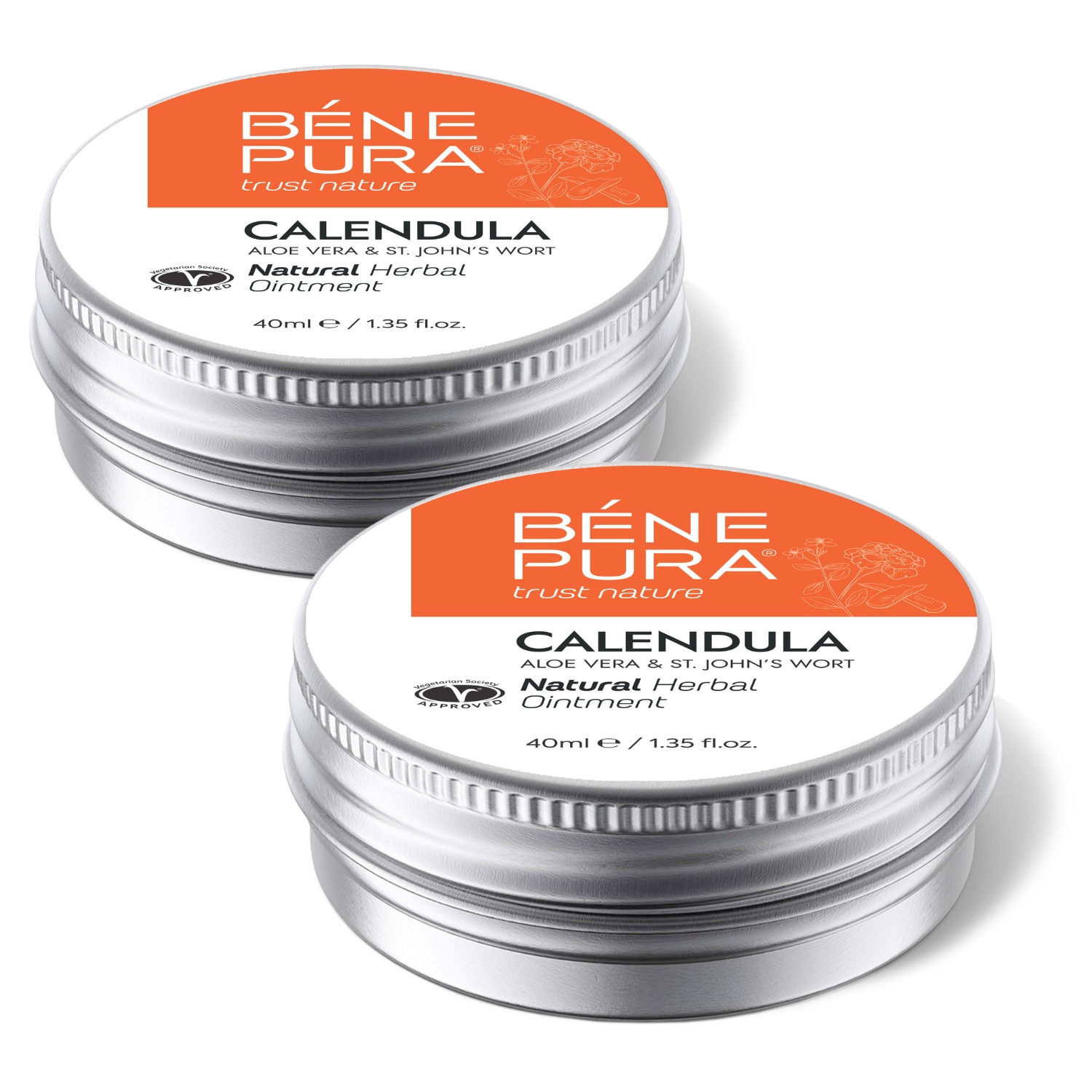 2x Мехлем Невен, Алое вера и Жълт кантарион с билки при Рани и Изгаряния - 40мл — снимка