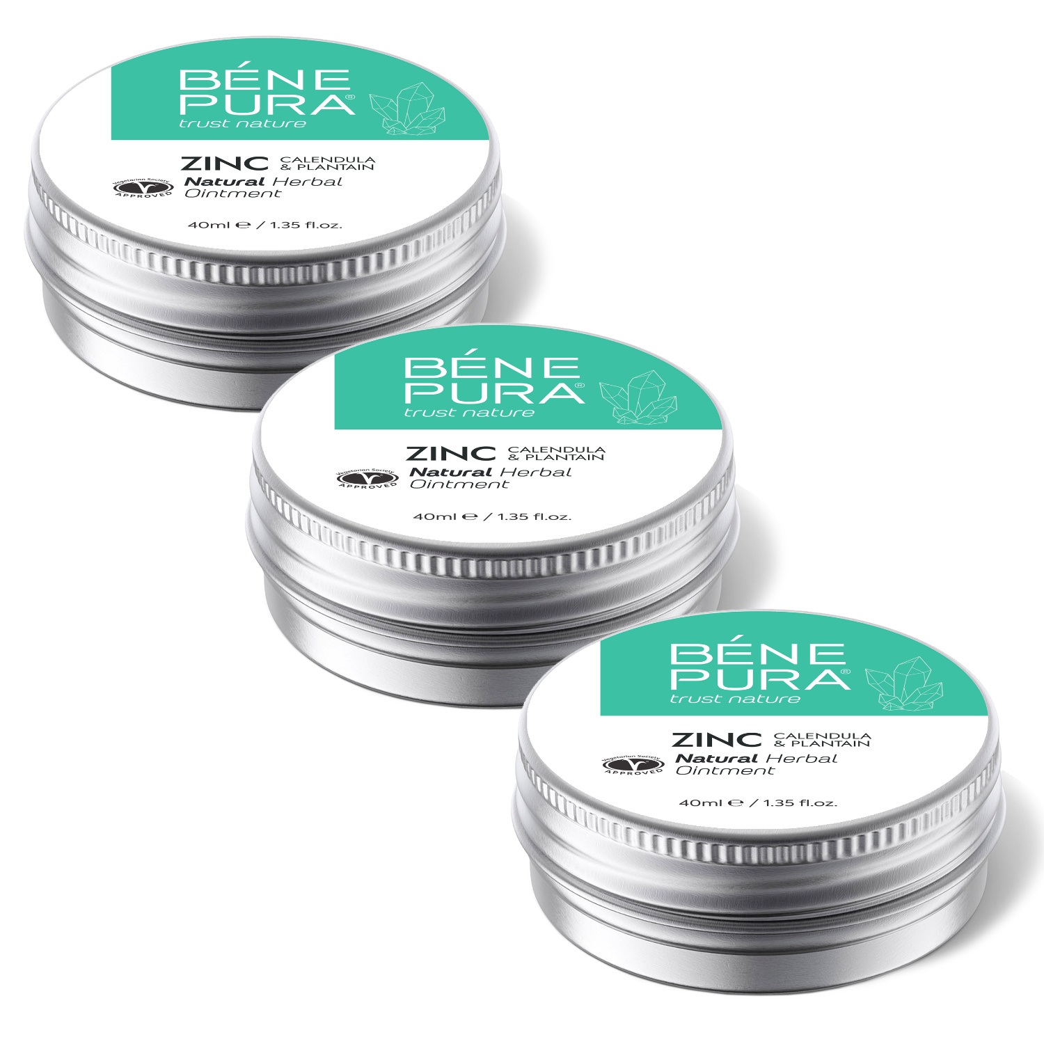 3x Мехлем с Цинк и билки при Кожни раздразнения - 40мл — продуктова снимка