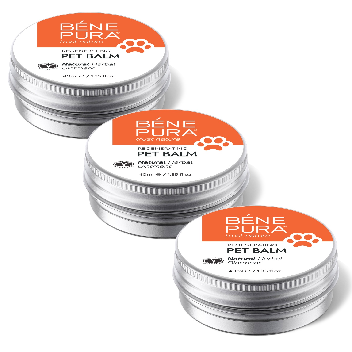 3x Регенериращ Мехлем за Лапички, Кожа и Нос за Домашни любимци - 40мл — продуктова снимка