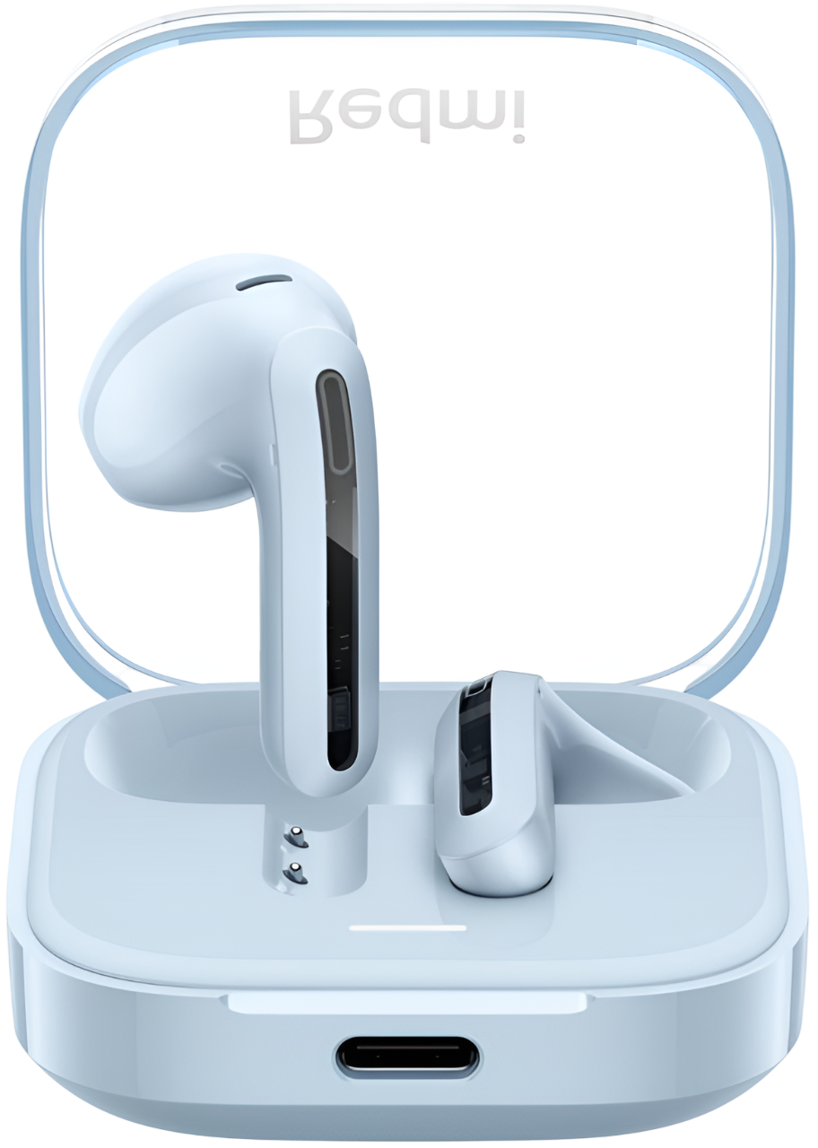 Безжични слушалки Xiaomi Redmi Buds 6 Active Transparent blue, сини – BHR8394GL от AirTrade — продуктова снимка