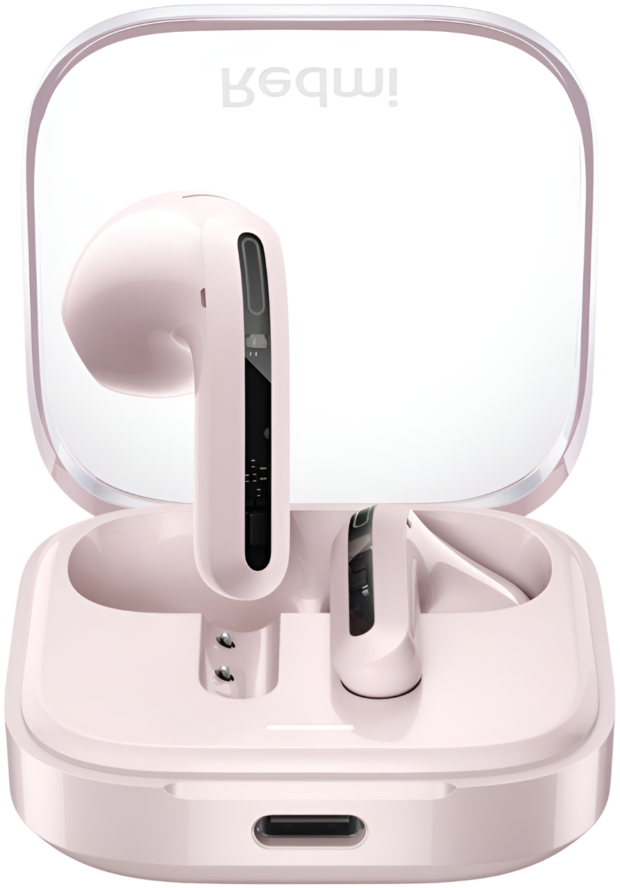 Безжични слушалки Xiaomi Redmi Buds 6 Active Transparent powder, розови – BHR8395GL — снимка на продукта от AirTrade