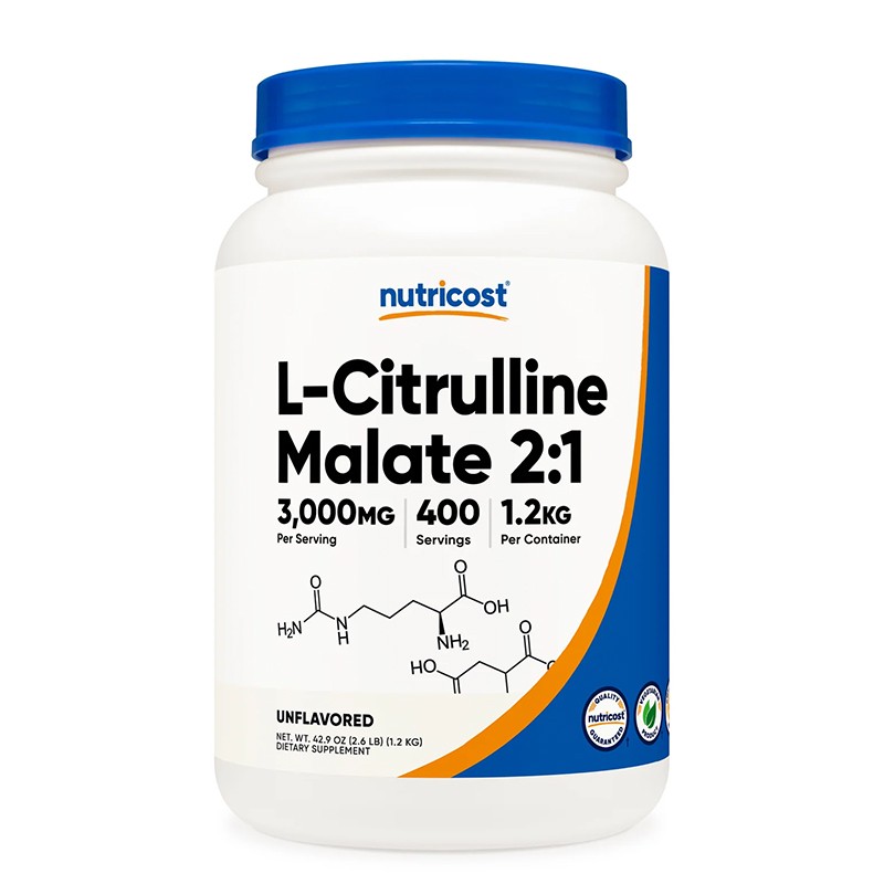 L-Цитрулин малат – енергия, издръжливост и мускулно възстановяване, 1.2 kg прах — снимка на продукта от Nutricost
