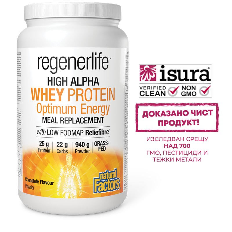 Суроватъчен протеин изолат + фибри + витамини и минерали - Контрол на апетита и теглото, 940 g, прах с вкус на шоколад от Natural Factors — продуктова снимка