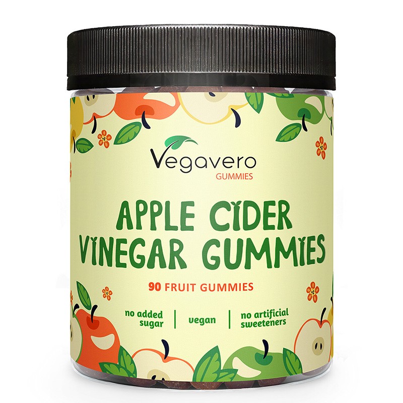 Снимка на Ябълков оцет за храносмилане и контрол на апетита, 90 желирани таблетки, Vegavero, цена 22.63 лв