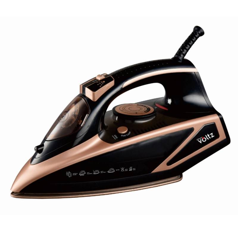 Ютия Oliver Voltz OV51050I, 3000W, 420 ml, Керамика, Автоматично изключване, Парен удар, Черен/златист от Potrebno — продуктова снимка