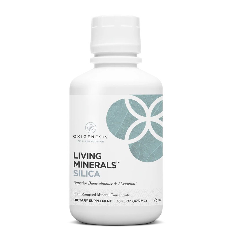 Коса и кожа - Силиций Living Minerals, 473 ml — продуктова снимка