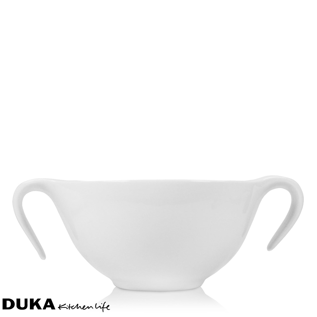 Купа с чиния DUKA TIME 450 мл. за сервиране и съхранение, пластмасова, бяла, за кухня и дома  

2