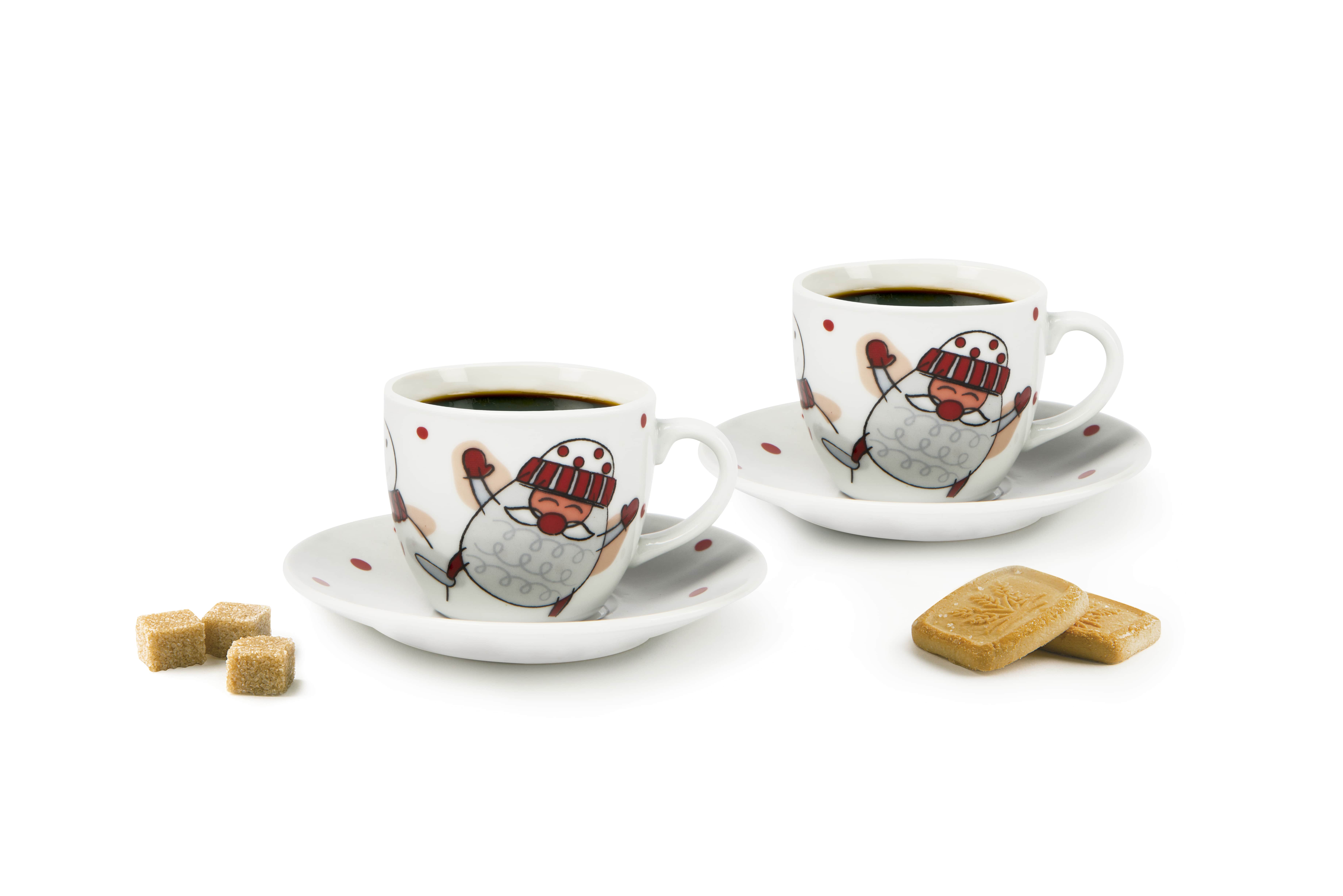 Сет чаши с чинии за еспресо 6 бр. EXCELSA SNOWMAN 90 мл. от EXCELSA — продуктова снимка