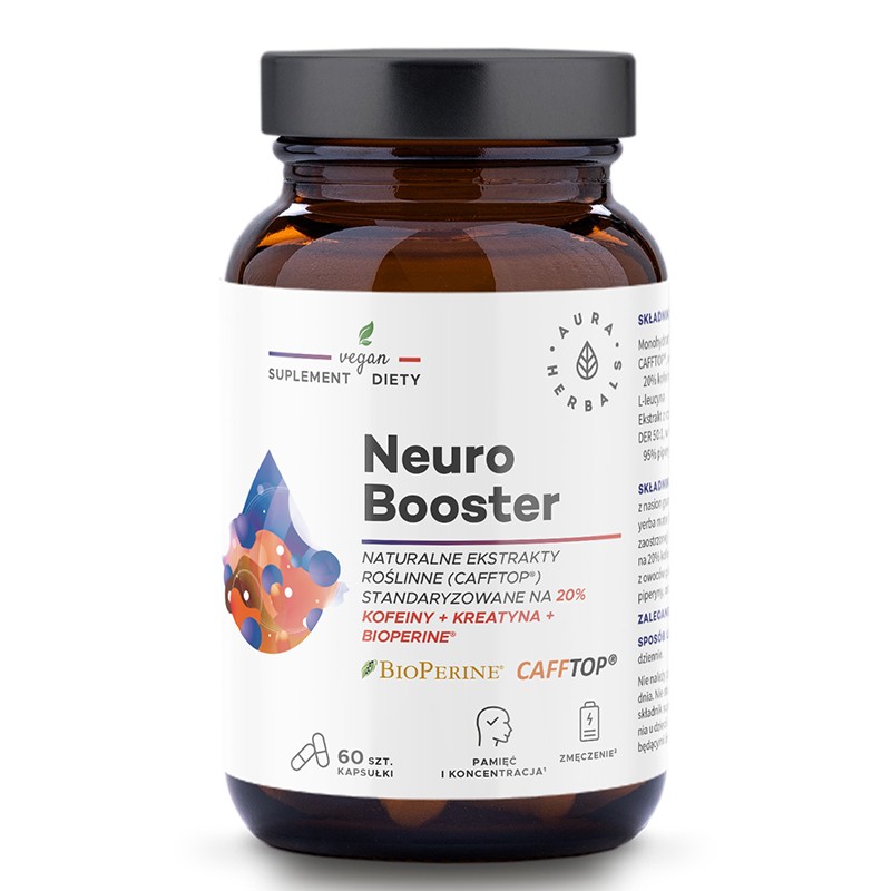 Невро Буустер формула - Фокус, енергия и памет, 60 капсули от Aura Herbals — продуктова снимка