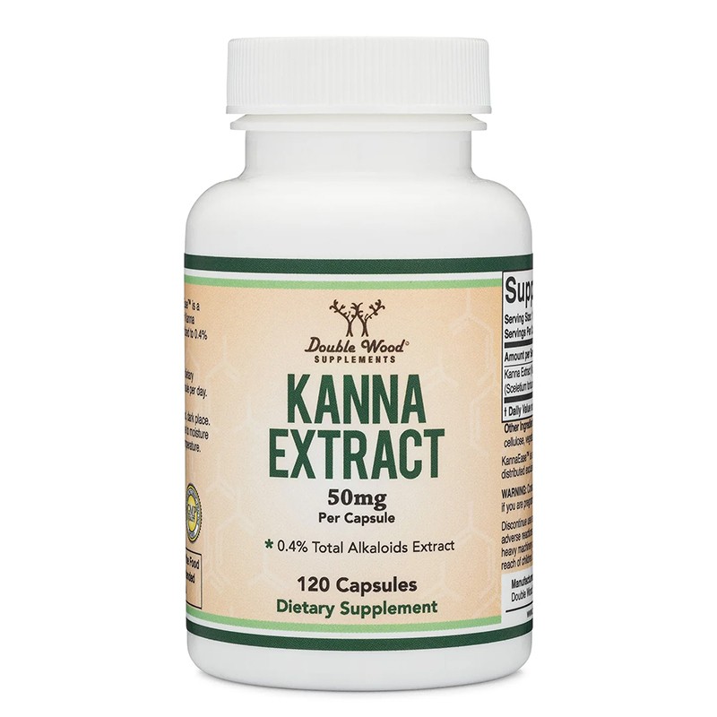 Канна – за добро настроение, мотивация и тонус, 120 капсули за 4 месеца прием — снимка на продукта от Double Wood