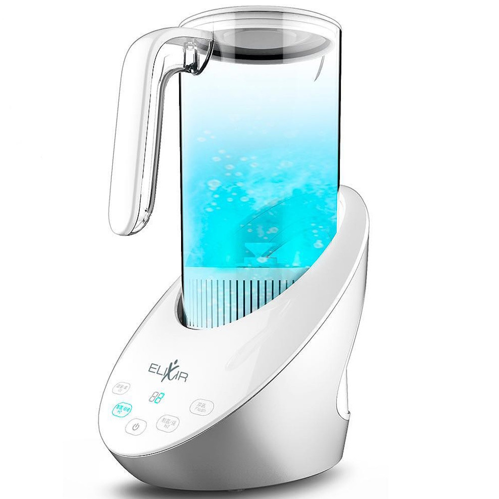 Кана за водородна вода Elixir, 15W, 1.6 л, Тъч скрийн, 1200 PPB, Сменяем филтър, Бял/сив — снимка на продукта от ELIXIR