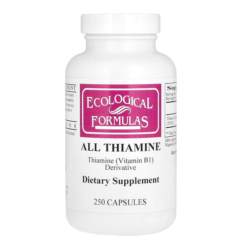Липотиамин (B1 + алфа-липоева киселина) – Нервна система и енергия, 250 таблетки от Ecological Formulas — продуктова снимка