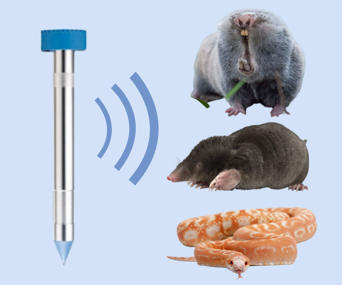 Снимка на Подземен електронен уред за прогонване на къртици, сляпо куче и змии MOTOR MOLECHASER, за 1500 кв.м., качествена марка, цена 21.26 лв