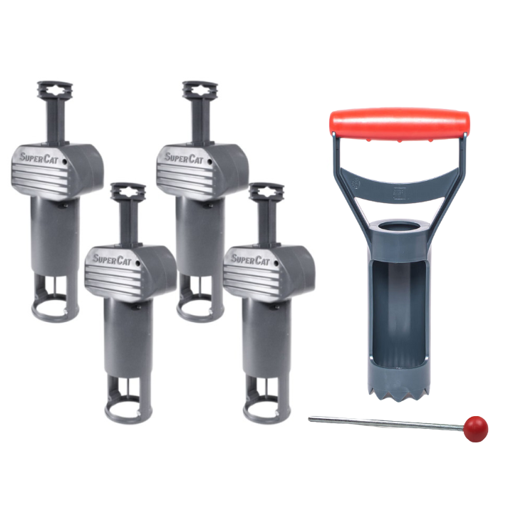 КОМПЛЕКТ 4 капана за къртици, сляпо куче, полевки Super Cat + 1 бр. Сонда и Шило — снимка на продукта от SWISSINNO - 