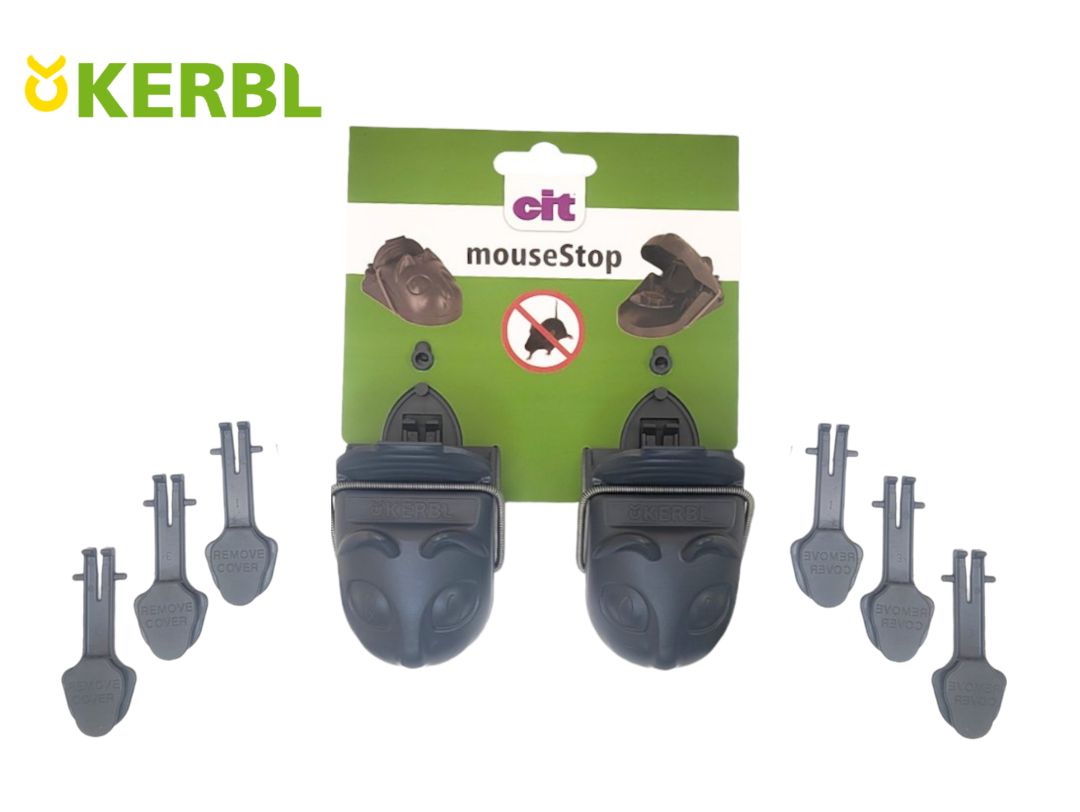 КОМПЛЕКТ: 2 бр. Капани за мишки с примамка mouseStop, Kerbl + 6 бр. Допълнителни примамки за Капани за мишки — снимка на продукта от Kerbl - 