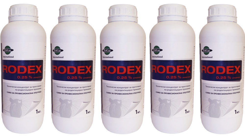 Родекс концентрат 5 кг, за приготвяне на примамки, борба с гризачи  

10
