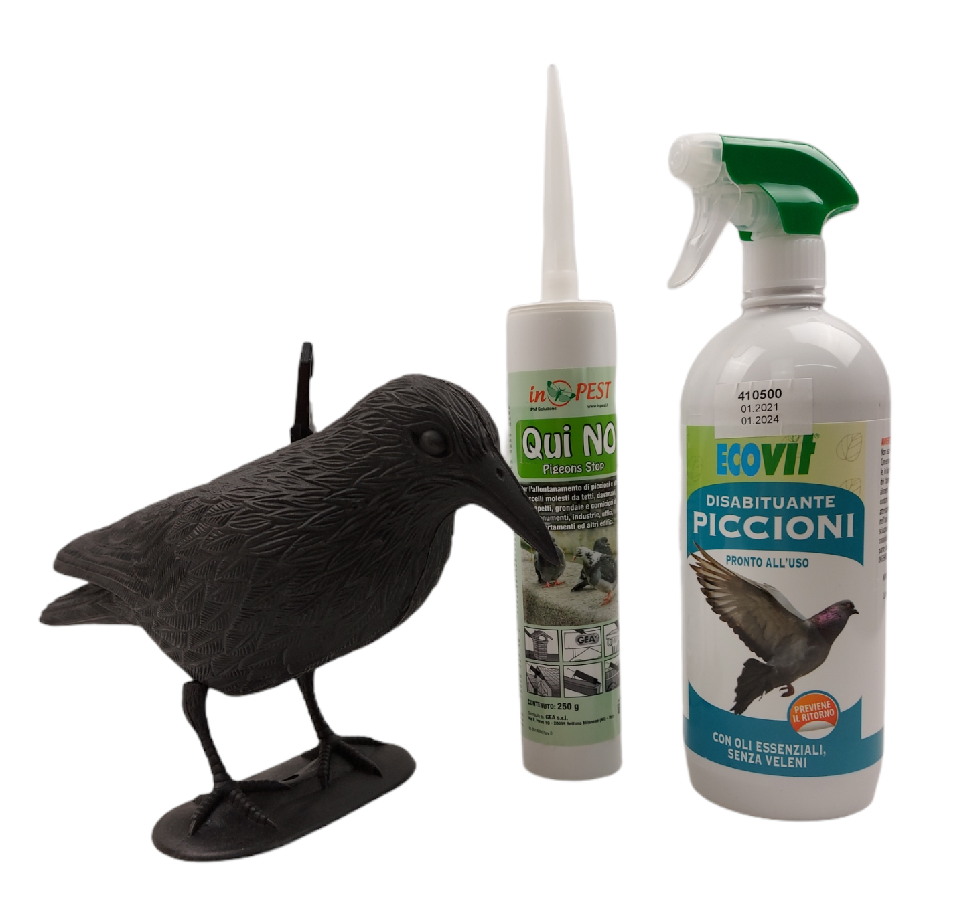 Гълъби на терасата - Еко прогонване в 3 стъпки - Плашило Гарван GARDIGO - ЕКО спрей прогонващ гълъби; Гел прогонващ птици - 250 г. от GARDIGO  — продуктова снимка
