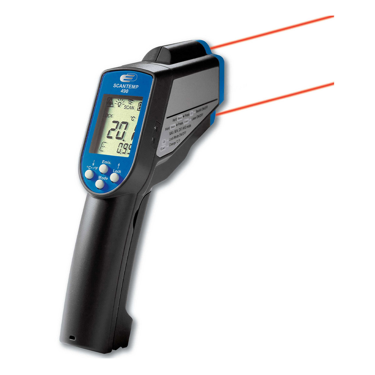 ScanTemp 490-Калибриран инфраред термометър - 31.1123.K