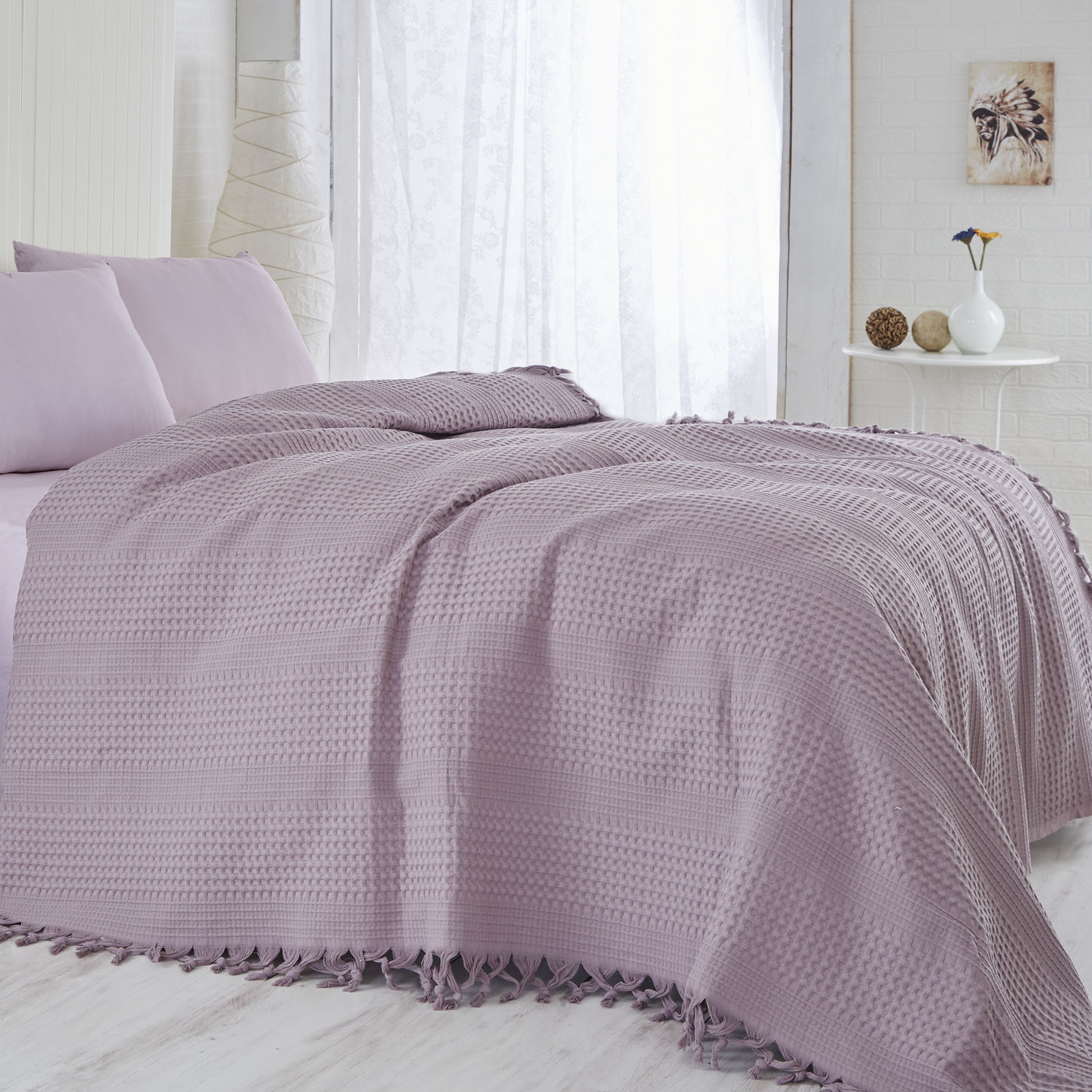 Горна завивка Saheser 157SHS5204, 100% памук, 220x240 см, 340 г/м2, 96 нишки, 30C, Лилав от Saheser — продуктова снимка