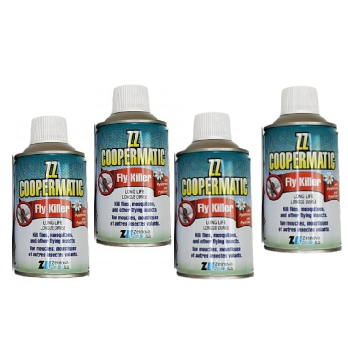 4 броя Резервен пълнител ZZ за унищожаване на Мухи, Оси, Комари, Молци и др. летящи насекоми — снимка на продукта от качествена марка