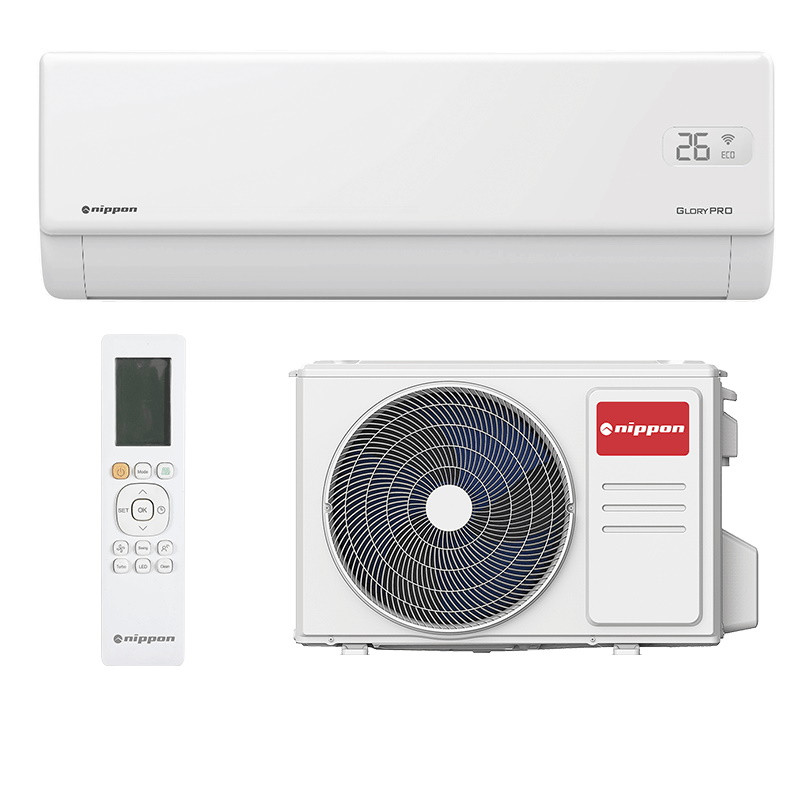 Инверторен климатик Nippon KFR 09 GLORY PRO, 9000 BTU, 18 м2, А+++, Wi-Fi, R-32, Бял — снимка на продукта от Nippon