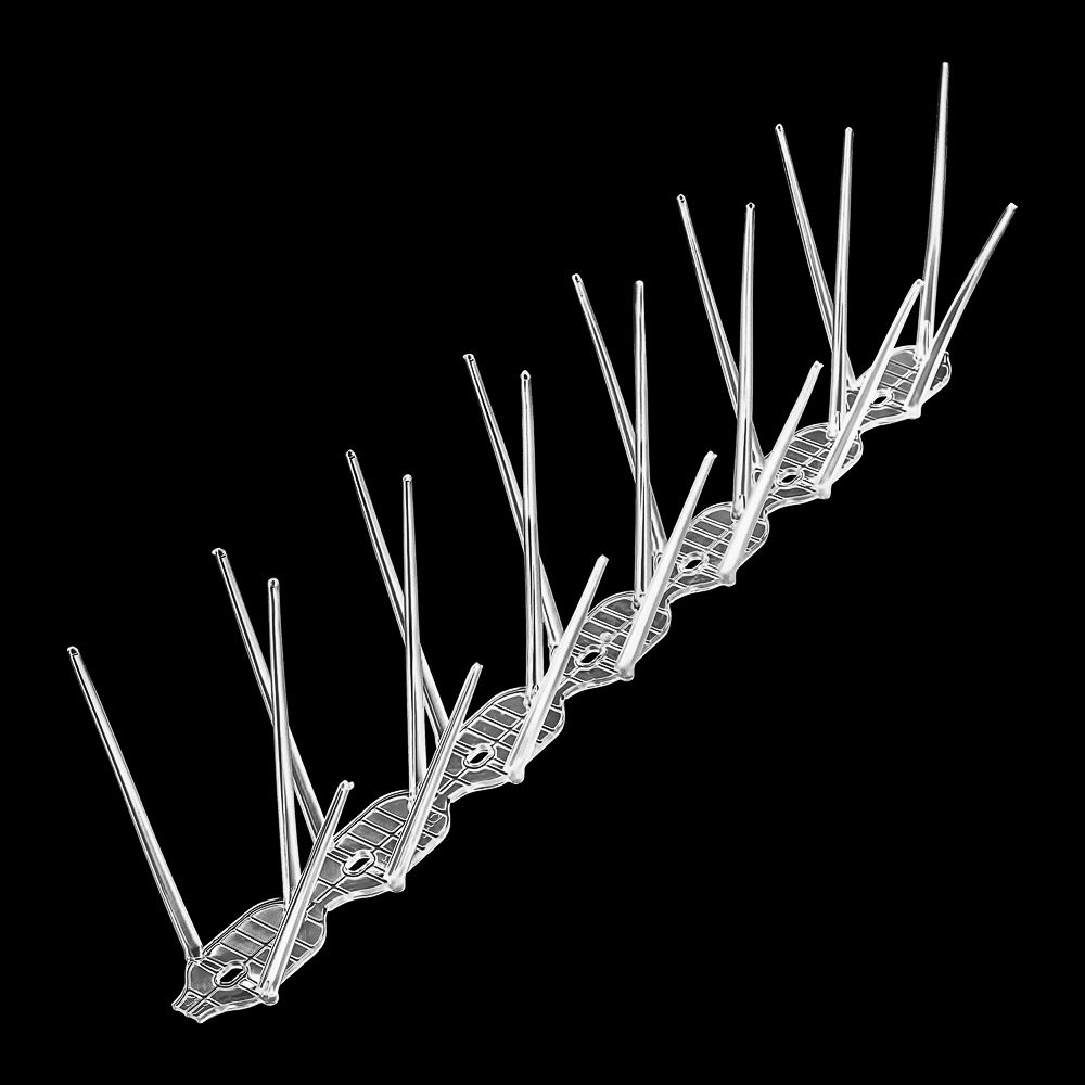 Поликарбонатни шипове за птици с 3 реда, 150 броя, защитават сгради, ефективна борба с птици  

2