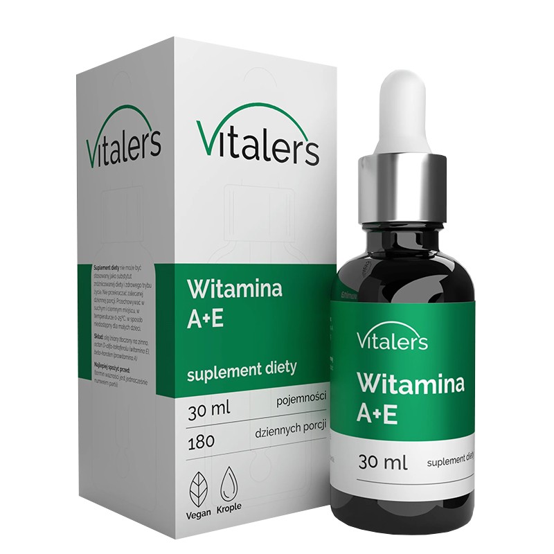 Витамин A 800 µg + Витамин E 12 mg – За остро зрение, силен имунитет и гладка кожа, 180 дози капки — снимка на продукта от Vitalers
