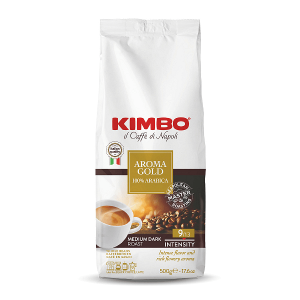 Кафе на зърна Kimbo AROMA GOLD 100% Arabica, 500 гр. — снимка