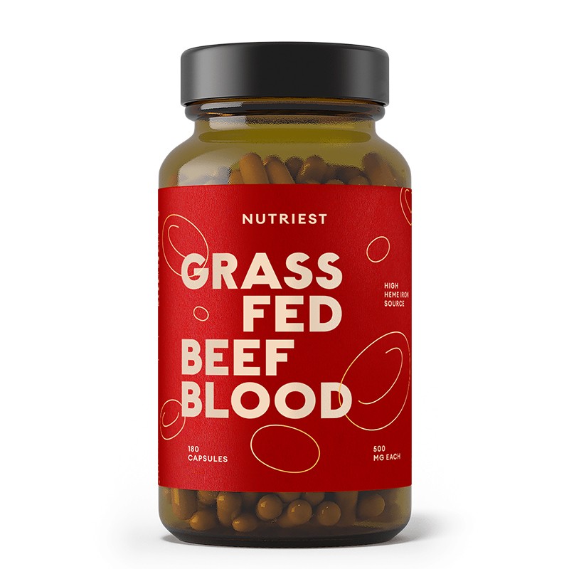 Желязо (от лиофилизирана кръв от пасищни телета) – При умора и дефицит на желязо, 180 капсули — снимка