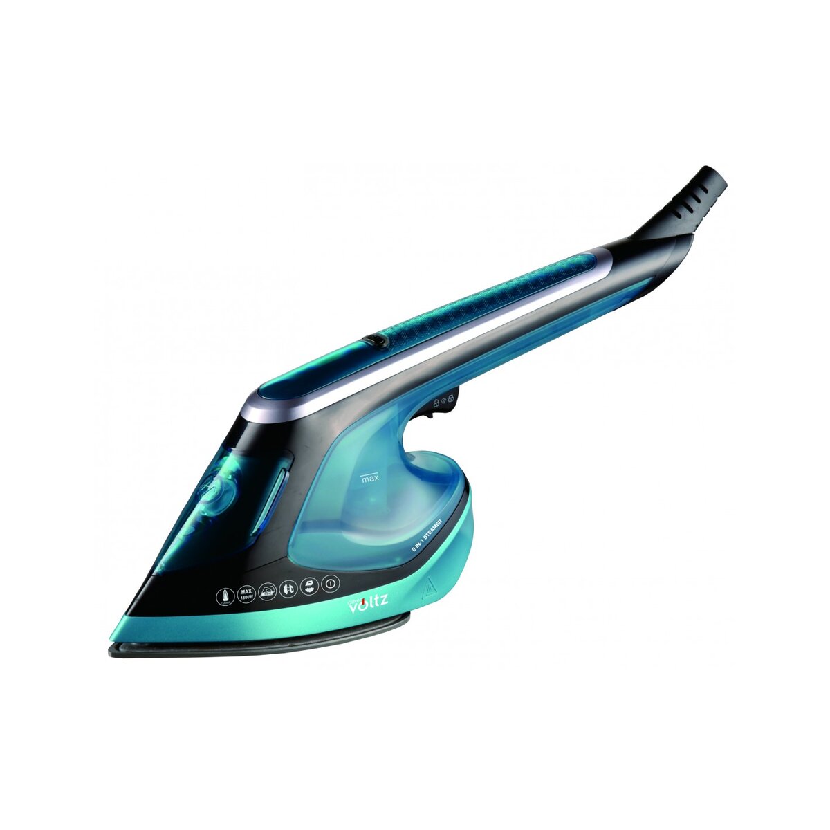 Уред за гладене с пара 2в1 Oliver Voltz OV51051C, 1800 W, 180 мл, Керамична плоча, Вертикално гладене, Термостат, Авто.изключване, Син — снимка