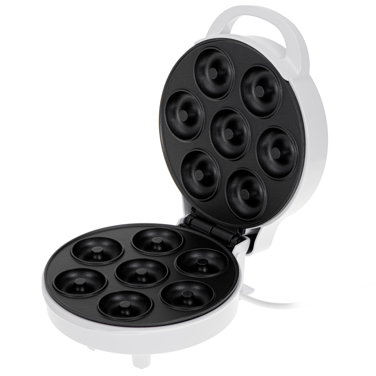 Уред за понички Adler AD-3075, 1500W, 7 понички, Незалепващо покритие, Бял — снимка