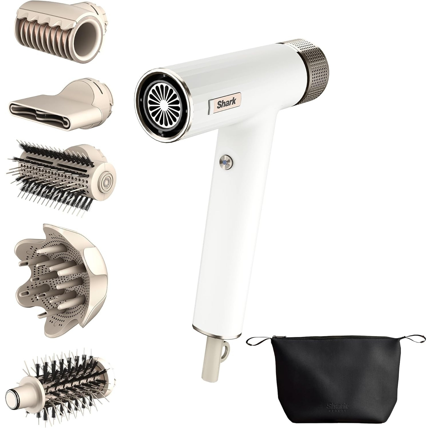 Снимка на Сешоар Shark HD352EU SpeedStyle IQ, 1700W, 3 скорости, Tермоконтрол, Йонизатор, RapidGloss, Coanda, Cool Shot, Аксесоари, Бяла коприна, Shark, цена 157.61 лв