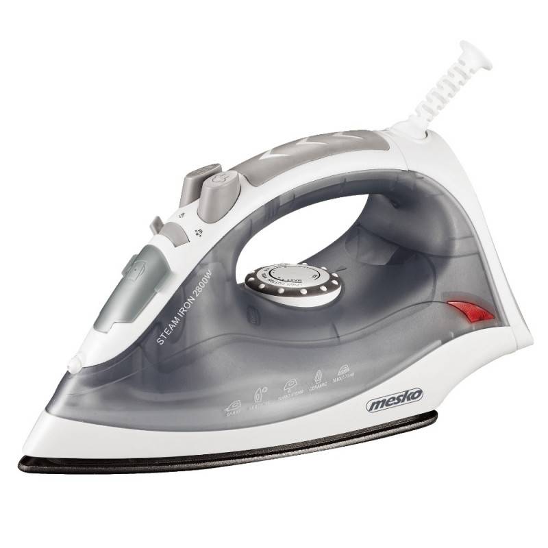 Ютия Mesko MS 5037, 2800W, 170 ml, Керамична плоча, Вертикално гладене, Сив — снимка